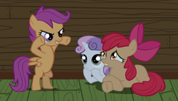 Size: 806x458 | Tagged: safe, artist:ketokultasiipi, derpibooru import, apple bloom, scootaloo, sweetie belle, cutie mark crusaders