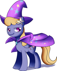 Size: 756x936 | Tagged: safe, artist:solar-slash, derpibooru import, drizzle, pegasus, pony, background pony, cape, clothes, female, flower, flower in hair, hat, mare, simple background, the great and powerful, transparent background, trixie's cape, trixie's hat