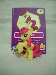 Size: 232x311 | Tagged: safe, derpibooru import, roseluck, pony, blind bag, collector card, irl, official, photo, solo, toy