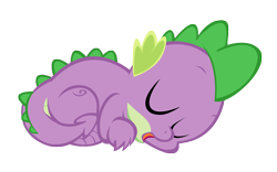 Size: 5000x3110 | Tagged: safe, artist:kasarin-desu, derpibooru import, spike, dragon, simple background, sleeping, transparent background, vector