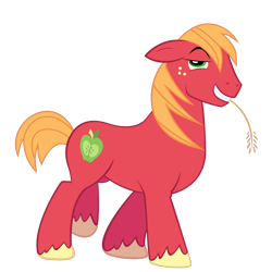 Size: 10800x10800 | Tagged: safe, artist:peachspices, derpibooru import, big macintosh, earth pony, pony, absurd resolution, bedroom eyes, male, missing accessory, simple background, stallion, transparent background, vector