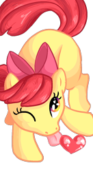 Size: 600x1100 | Tagged: safe, artist:littlelime, derpibooru import, apple bloom, earth pony, pony, female, filly, simple background, solo, transparent background