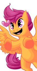 Size: 600x1146 | Tagged: safe, artist:littlelime, derpibooru import, scootaloo, pegasus, pony, female, filly, simple background, solo, transparent background