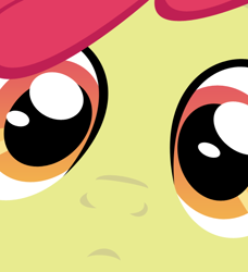 Size: 500x549 | Tagged: safe, derpibooru import, apple bloom, close-up, solo, stare