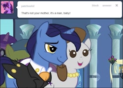 Size: 635x456 | Tagged: safe, artist:capnpea, derpibooru import, edit, edited screencap, screencap, amethyst star, lemon hearts, night light, pound cake, a canterlot wedding, austin powers, fimbriae, wat