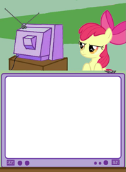 Size: 625x854 | Tagged: safe, derpibooru import, apple bloom, pony, angry, blank, exploitable, exploitable meme, meme, template, tv meme