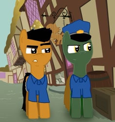 Size: 519x549 | Tagged: safe, artist:ajmstudios, derpibooru import, oc, oc:officer cuffs, police, police pony, ponyville police