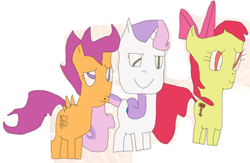 Size: 500x325 | Tagged: safe, derpibooru import, apple bloom, scootaloo, sweetie belle, crappy art