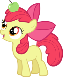 Size: 5807x7088 | Tagged: safe, artist:lilcinnamon, derpibooru import, apple bloom, absurd resolution, apple, balancing, simple background, solo, transparent background, vector