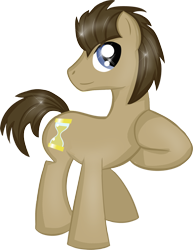 Size: 696x900 | Tagged: safe, artist:rayodragon, derpibooru import, doctor whooves, earth pony, pony, brown coat, brown mane, male, stallion