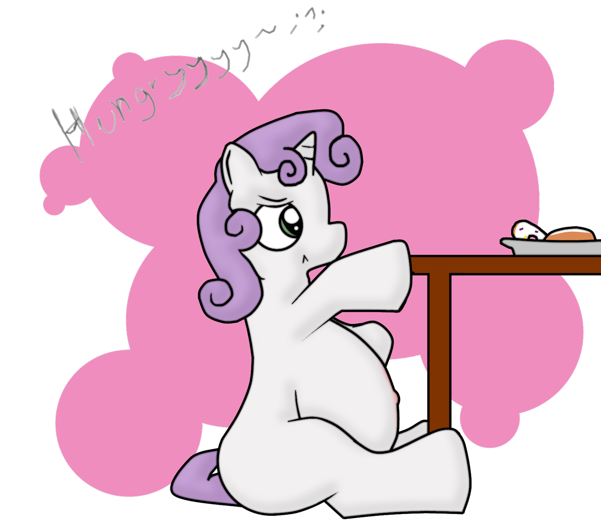 1839436 Safe Artistcloudmentality Derpibooru Import Sweetie Belle Belly Bellyache Food 