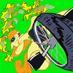 Size: 900x900 | Tagged: safe, artist:chiapetofdoom, derpibooru import, carrot top, golden harvest, carrot, fire, juggling, unicycle