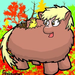 Size: 720x720 | Tagged: safe, artist:fillialcacophony, derpibooru import, fluffy pony, autumn, fluffy pony foals, fluffy pony mother