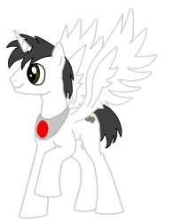 Size: 900x1059 | Tagged: safe, artist:fekalac, artist:shrick, derpibooru import, oc, oc only, oc:shiron, alicorn, pony, alicorn oc, solo, wings