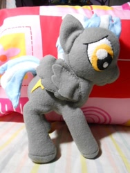 Size: 480x640 | Tagged: safe, artist:legadema, derpibooru import, thunderlane, backwards cutie mark, irl, photo, plushie, solo