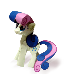 Size: 1280x1536 | Tagged: safe, artist:kna, derpibooru import, bon bon, sweetie drops, pony, papercraft, photo