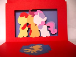 Size: 900x675 | Tagged: safe, artist:littlepig159, apple bloom, scootaloo, sweetie belle, cutie mark crusaders, papercraft, photo