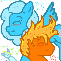 Size: 1000x1000 | Tagged: safe, artist:rachel brevdo, 30 minute art challenge, browser ponies, firefox, internet browser, internet explorer, ponified, skype