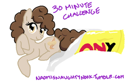 Size: 500x319 | Tagged: safe, artist:naomiknight17, food pony, original species, 30 minute art challenge, chocolate, ponified