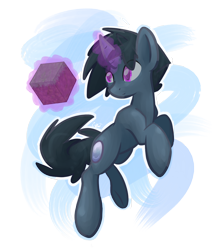 Size: 2648x3130 | Tagged: safe, artist:zyllia, oc, enderman, endermare, enderpony, floating, high res, minecraft, minecraft block, ponified