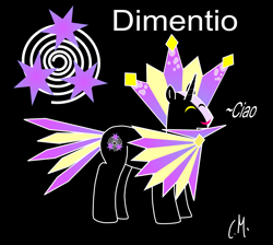 Size: 1980x1778 | Tagged: safe, artist:chipmagnum, derpibooru import, pony, unicorn, black background, cutie mark, dimentio, paper mario, ponified, simple background, super mario bros., super paper mario