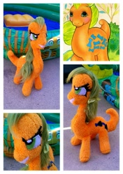 Size: 721x1024 | Tagged: safe, artist:catzilerella, derpibooru import, dinosaur, g1, cutesaurus, irl, non-pony oc, photo, plushie, solo