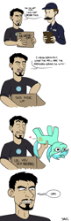 Size: 600x1848 | Tagged: safe, artist:insanitychibiness, comic, iron man, lyra plushie, plothole plush lyra, tony stark