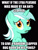 Size: 625x833 | Tagged: safe, derpibooru import, lyra heartstrings, pony, unicorn, background pony, black background, conspiracy lyra, exploitable meme, female, green coat, horn, image macro, impact font, implied plothole plush lyra, looking at you, lyra plushie, mare, meme, open mouth, sad, scared, simple background, solo, text, two toned mane