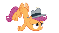Size: 5500x3094 | Tagged: safe, artist:alexpony, derpibooru import, scootaloo, ponyville confidential, .psd available, absurd resolution, face down ass up, foal free press, gabby gums, simple background, solo, transparent background, vector