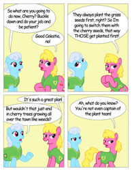 Size: 900x1157 | Tagged: safe, artist:t-brony, derpibooru import, cherry berry, linky, shoeshine, comic:friendship is tragic, comic