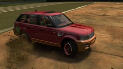 Size: 1280x720 | Tagged: safe, derpibooru import, big macintosh, human, american football, barely pony related, car, endzone, game screencap, land rover, land rover range rover sport, midnight club, midnight club: la, ponycar, stadium, suv, video game