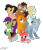 Size: 600x700 | Tagged: safe, artist:chameron, derpibooru import, amy wong, bender bending rodriguez, futurama, hermes conrad, leela, philip j. fry, ponified, professor farnsworth, simple background, transparent background, zoidberg