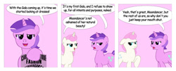 Size: 900x365 | Tagged: safe, artist:t-brony, derpibooru import, amethyst star, twinkleshine, comic:friendship is tragic, comic, comic sans, moondancer (tragic)