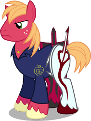 Size: 6054x8000 | Tagged: safe, artist:the-well-man, derpibooru import, big macintosh, earth pony, pony, absurd resolution, bleach (manga), crossover, male, simple background, solo, stallion, transparent background, vector, yasutora sado