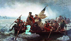 Size: 560x323 | Tagged: safe, derpibooru import, lyra heartstrings, american presidents, american revolution, george washington, lieutenant general, painting, sitting, sitting lyra