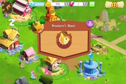 Size: 960x640 | Tagged: safe, derpibooru import, screencap, braeburn, pony, braeburn's shack, game screencap, gameloft, harmony stones