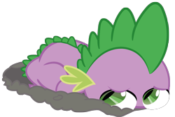 Size: 2925x1971 | Tagged: safe, artist:joemasterpencil, spike, dragon, faic, looking up, male, meme, prone, simple background, solo, special eyes, transparent background, vector, wat