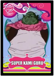 Size: 609x845 | Tagged: safe, dragon ball, dragon ball z, dragonball z abridged, guru (dragonball z), super kami guru, trading card