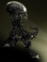 Size: 762x1000 | Tagged: safe, artist:hereticofdune, derpibooru import, alien, alien (franchise), crossover, ponified, xenomorph