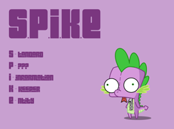 Size: 900x671 | Tagged: safe, artist:zimvader42, derpibooru import, spike, dragon, acronym, crossover, disguise, gir, invader zim, parody