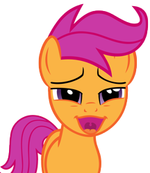 Size: 6960x8074 | Tagged: safe, artist:fluffytuli, scootaloo, absurd resolution, faic, ponyface, simple background, transparent background, vector