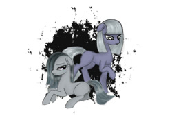 Size: 900x630 | Tagged: safe, artist:zhens, limestone pie, marble pie, earth pony, pony, female, mare, pie sisters