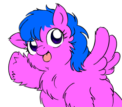 Size: 400x350 | Tagged: safe, artist:marcusmaximus, derpibooru import, fluffy pony, pegasus, pony, fluffy pony original art, solo