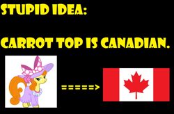 Size: 820x537 | Tagged: safe, derpibooru import, carrot top, golden harvest, canada, meme, yellow words