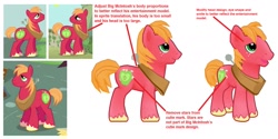 Size: 1423x709 | Tagged: safe, derpibooru import, screencap, big macintosh, earth pony, pony, applebuck season, hearts and hooves day (episode), behind the scenes, cropped, gameloft, male, official, solo, stallion