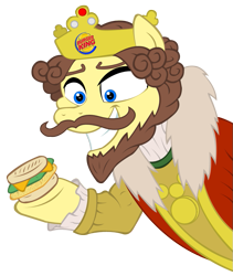 Size: 667x789 | Tagged: safe, artist:axlewolf, derpibooru import, burger king, ponified, solo