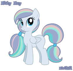 Size: 1000x969 | Tagged: safe, artist:prettykitty, derpibooru import, oc, oc only, oc:misty may, ponytail