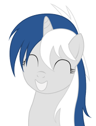 Size: 500x659 | Tagged: safe, artist:meline134, derpibooru import, oc, oc only, oc:evermore, pony, unicorn, equestriaforever, female, happy, mare, ponytail, simple background, smiling, solo, transparent background