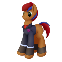 Size: 1024x1024 | Tagged: safe, artist:redquoz, oc, oc only, oc:redpone, pony, blank flank, clothes, cravat, male, simple background, solo, spats, stallion, suave, suit, transparent background