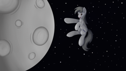 Size: 1280x720 | Tagged: safe, artist:redquoz, oc, oc only, oc:apogee (viva reverie), earth pony, pony, fanart, immatoonlink, moon, neverending orbit, redraw, satellite, solo, space, starfield